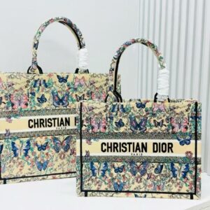 Christian Dior butterfly print tote