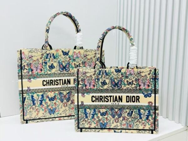 Christian Dior butterfly print tote