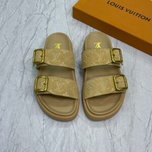 Louis Vuitton Beige Slippers Replica