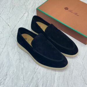 Loro Piana Black Suede Loafers Replica Dubai