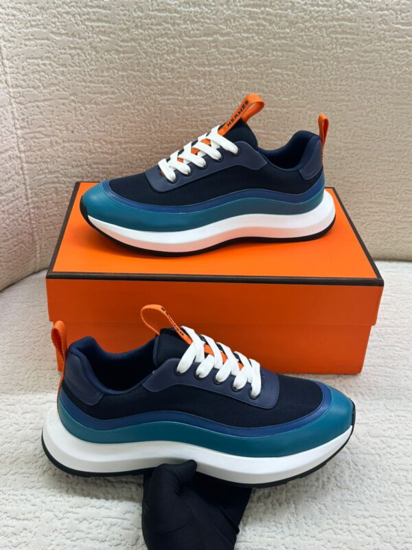 Hermes Black & White Sneakers Replica - Image 2