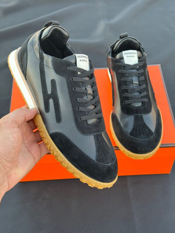 Hermes Black & White Sneakers Replica - Image 3