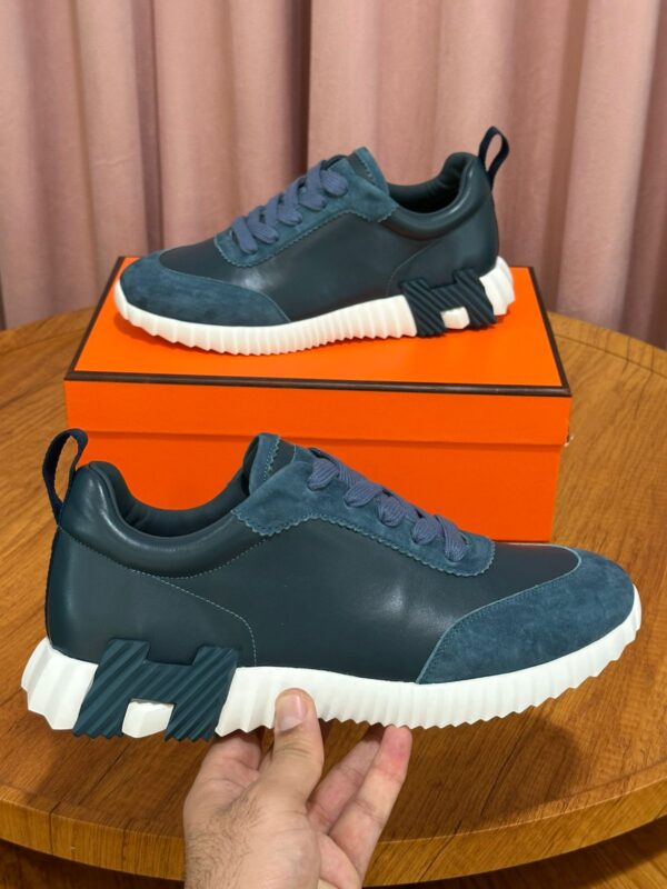 Hermes Black & White Sneakers Replica - Image 4