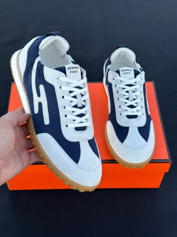 Hermes Black & White Sneakers Replica - Image 5