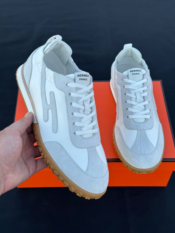 Hermes Black & White Sneakers Replica - Image 6
