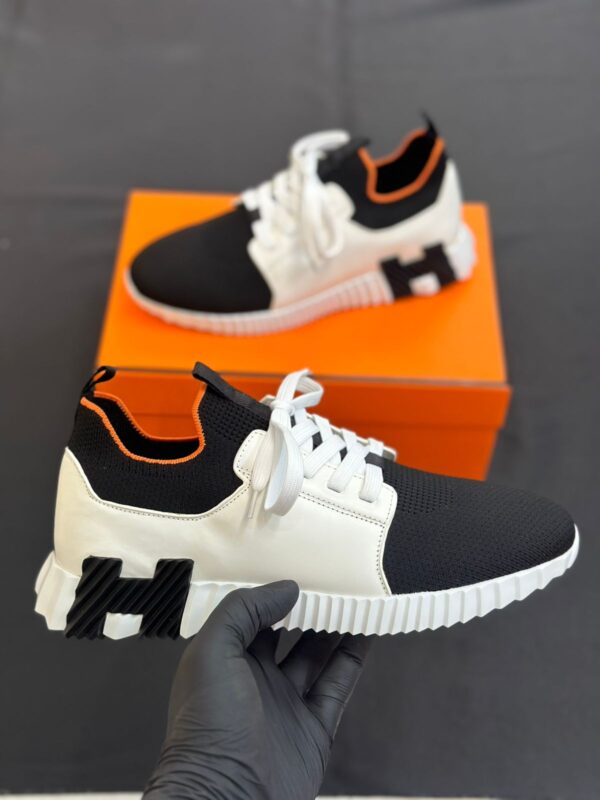 Hermes Black & White Sneakers Replica Dubai
