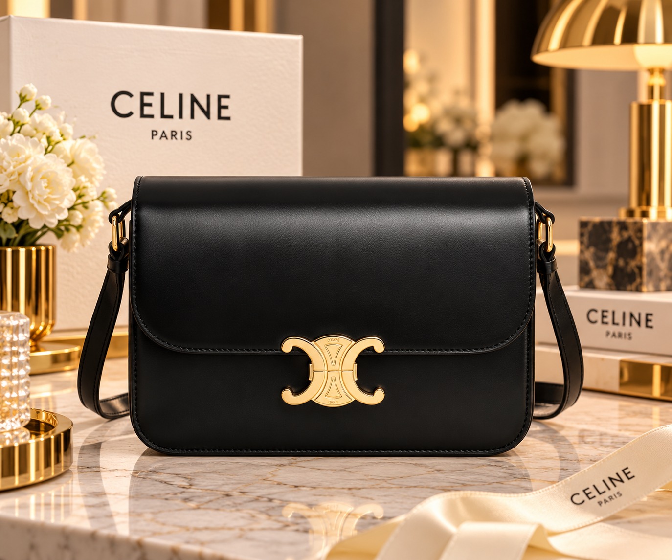 Celine Triomphe Black Bag