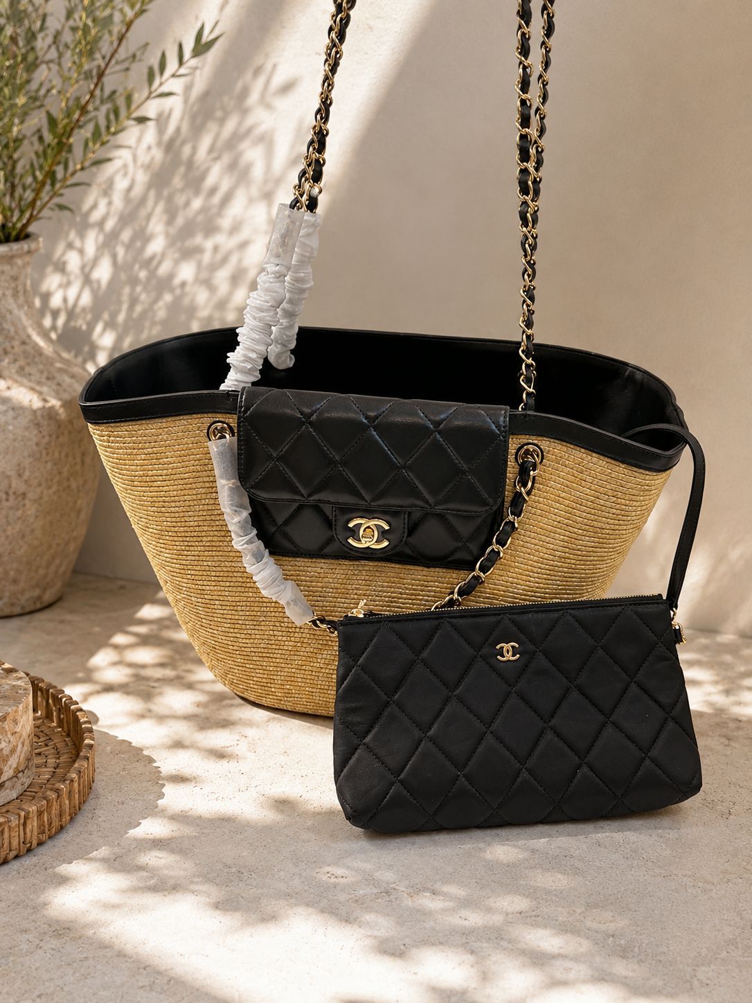 Chanel Straw Tote Bag Replica - Image 3
