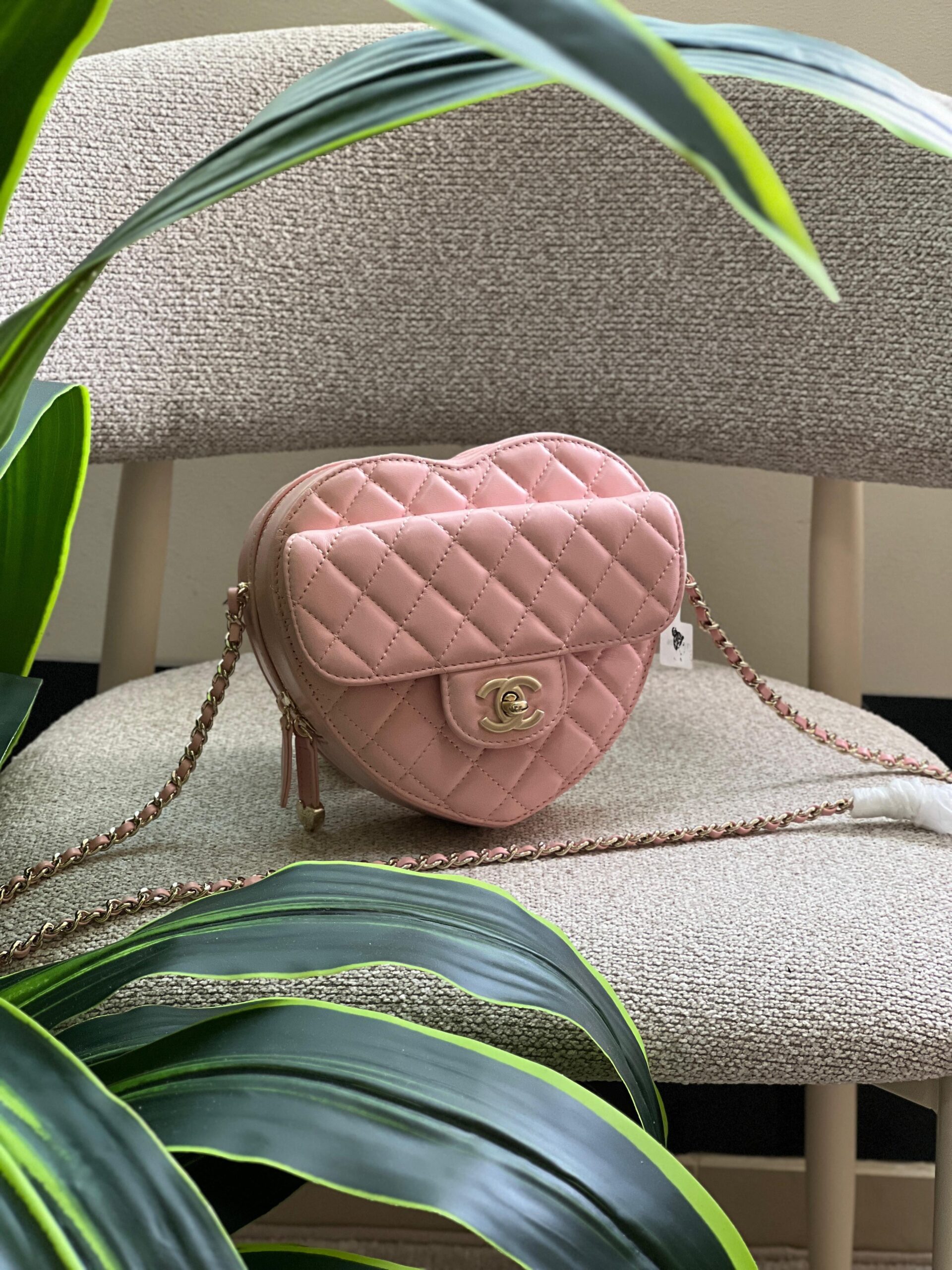 Chanel Pink Heart Master Copy Bag